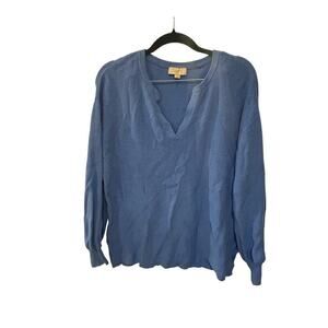 Loft Ribbed V Neck Sweater Size S